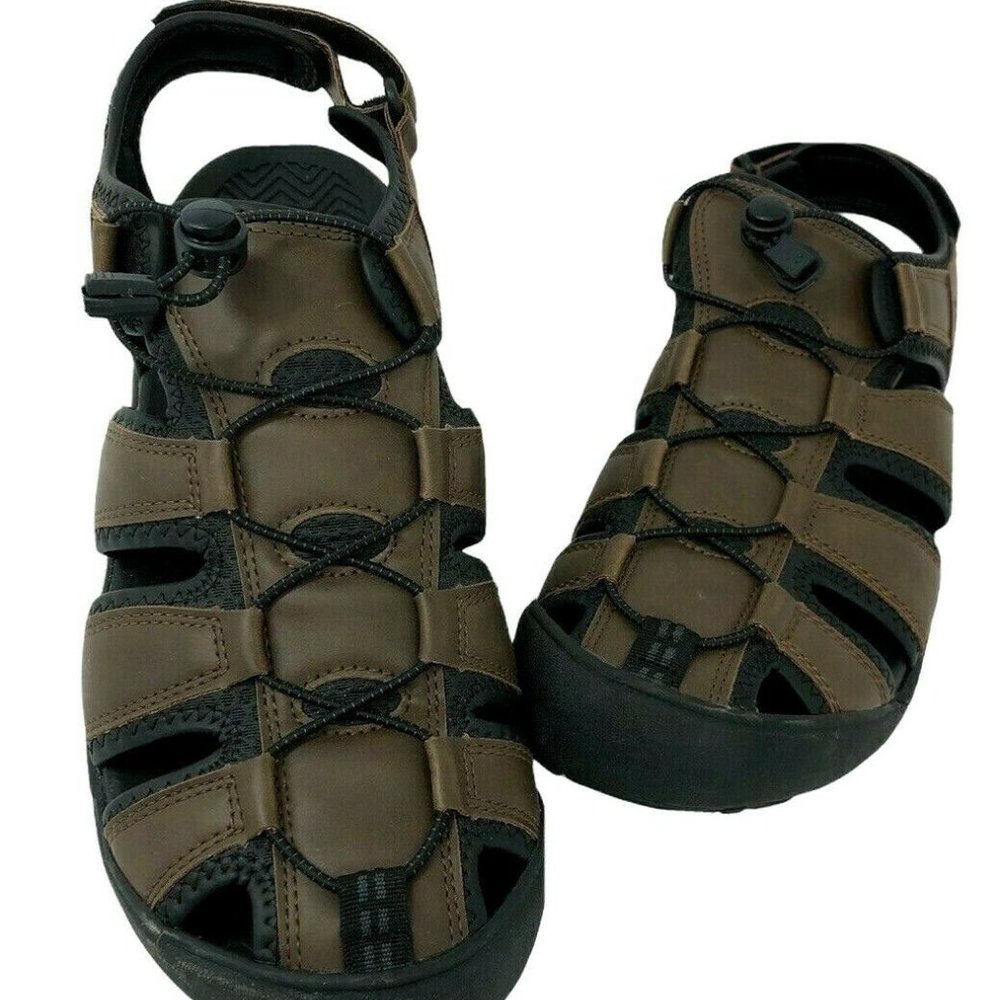 Khombu Men's Travis 1179295 Closed Toe Active Brown Fisherman Sandals - Picture 6 of 11